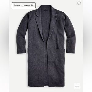 Ella open front long sweater blazer.
